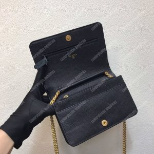 Chanel Le Boy Wallet On Chain – WOC Grained Calfskin Gold-Toned Black - Image 6