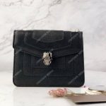 BVL Serpenti Forever Crossbody Small Bag Black Python