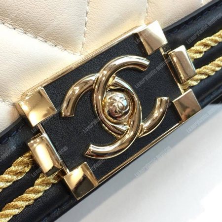 Chanel Medium Boy Handbag White - Image 3