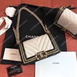 Chanel Small Boy Handbag White