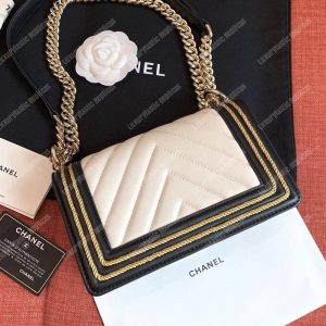 Chanel Small Boy Handbag White - Image 7