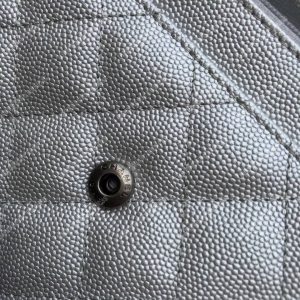 Chanel Le Boy Wallet On Chain – WOC White Caviar Silver-Toned - Image 9