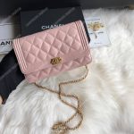 Chanel Le Boy Wallet On Chain – WOC Light Pink Caviar Gold-Toned