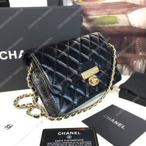 Chanel Wallet On Chain – WOC Golden Class Calfskin Black - Image 3