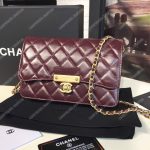 Chanel Wallet On Chain – WOC Golden Class Calfskin Burgundy