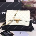 Chanel Wallet On Chain – WOC Golden Class Calfskin White
