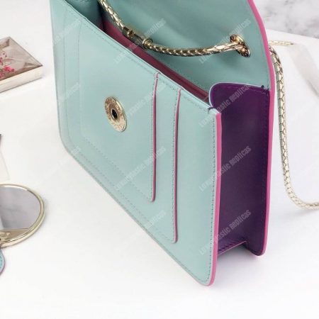 BVL Serpenti Forever Crossbody Bag Glacier Turquoise / Aster Amethyst - Image 7