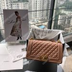 Chanel Boy Medium Handbag Peach