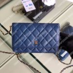 Chanel Wallet On Chain – WOC Classic Caviar Gold-Toned Metal Blue