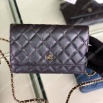 Chanel Wallet On Chain – WOC Classic Caviar Gold-Toned Metal Dark Grey