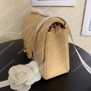 Chanel Mini Flap Bag Beige - Image 5