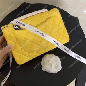 Chanel Mini Flap Bag Yellow - Image 9