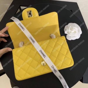 Chanel Mini Flap Bag Yellow - Image 8