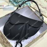Dior Saddle Bag In Matte Black Calfskin
