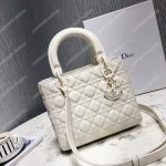 Lady Dior Ultra-Matte Medium Bag White