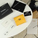 Chanel Boy Small Flap Wallet Yellow