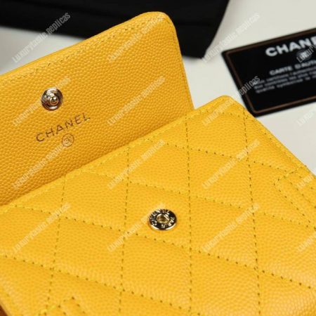Chanel Boy Small Flap Wallet Yellow - Image 4