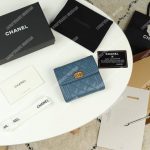 Chanel Boy Small Flap Wallet Blue