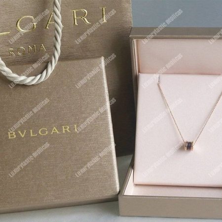 Bvlgari B.Zero1 Necklace Rose Gold Brown - Image 4