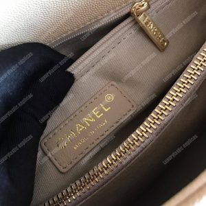 Chanel Flap Bag With Top Handle Beige - Image 8
