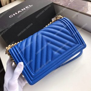 Chanel Medium Boy Flap Bag Blue - Image 6