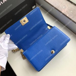 Chanel Medium Boy Flap Bag Blue - Image 8