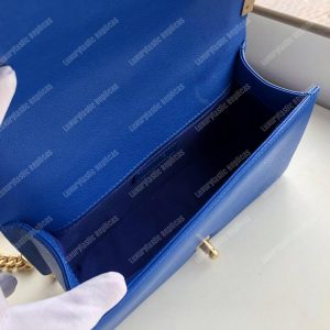 Chanel Medium Boy Flap Bag Blue - Image 7