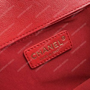 Chanel Medium Boy Flap Bag Red - Image 6
