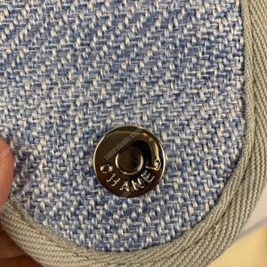 Chanel Deauville Fabric Tote Seaglass/Navy Blue - Image 8