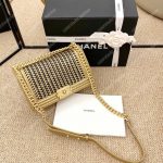 Chanel Boy Medium Handbag Gold & Black