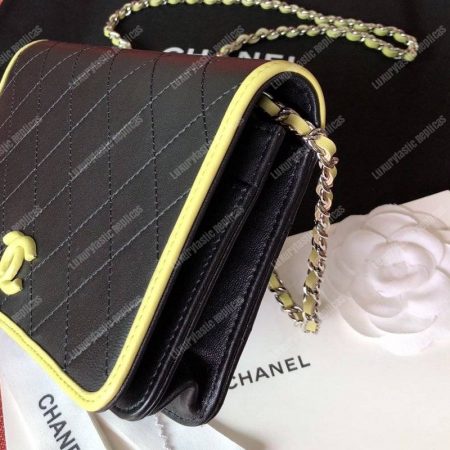 Chanel Wallet On Chain – WOC Color Pop CC Lambskin Black - Image 4