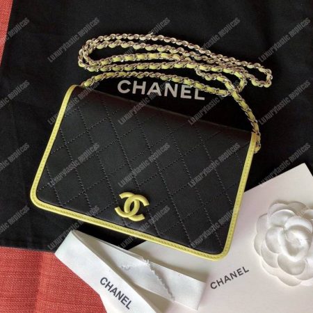 Chanel Wallet On Chain – WOC Color Pop CC Lambskin Black - Image 3