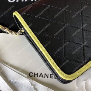 Chanel Wallet On Chain – WOC Color Pop CC Lambskin Black - Image 9