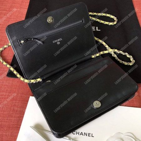 Chanel Wallet On Chain – WOC Color Pop CC Lambskin Black - Image 5