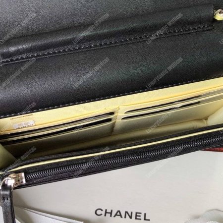 Chanel Wallet On Chain – WOC Color Pop CC Lambskin Black - Image 6