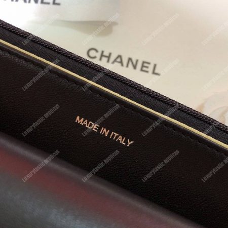 Chanel Wallet On Chain – WOC Color Pop CC Lambskin Black - Image 7