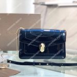 BVL Serpenti Forever Flap Cover Long Bag Metallic Royal Sapphire