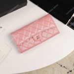 Chanel Classic Long Flap Wallet Pink