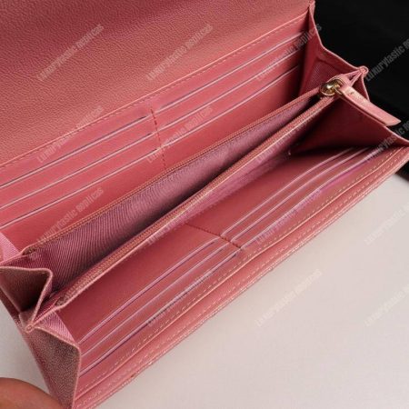 Chanel Classic Long Flap Wallet Pink - Image 8