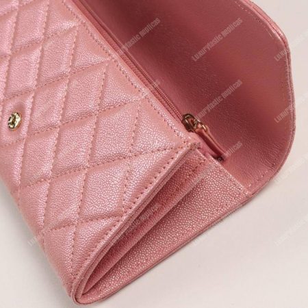 Chanel Classic Long Flap Wallet Pink - Image 5
