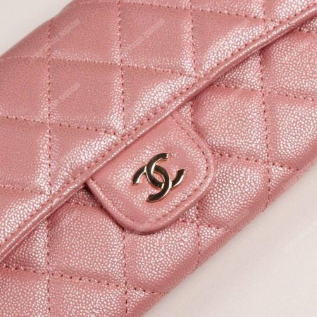 Chanel Classic Long Flap Wallet Pink - Image 3