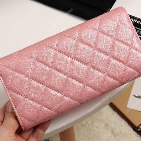 Chanel Classic Long Flap Wallet Pink - Image 4
