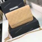 Chanel Wallet On Chain – WOC Quilted Lambskin Beige Gold-Toned