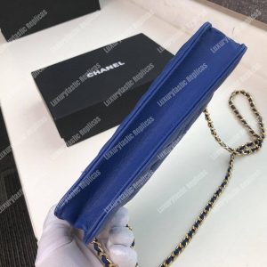Chanel Wallet On Chain – WOC Chevron Lambskin Blue Gold-Toned - Image 6