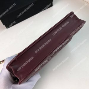 Chanel Wallet On Chain – WOC Chevron Lambskin Maroon Gold-Toned - Image 6