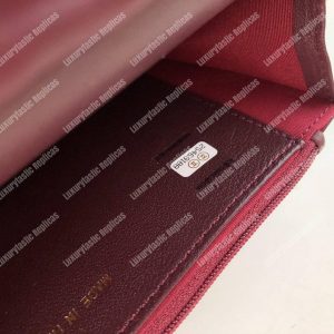 Chanel Wallet On Chain – WOC Chevron Lambskin Maroon Gold-Toned - Image 8