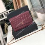 Chanel Wallet On Chain – WOC Chevron Lambskin Maroon Gold-Toned
