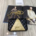 Chanel Wallet On Chain – WOC Lambskin & Crocodile-Embossed Leather Egyptian