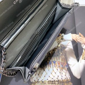 Chanel Wallet On Chain – WOC CC Filigree Grey Grained Calfskin - Image 6