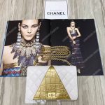 Chanel Wallet On Chain – WOC Lambskin & Crocodile-Embossed Leather Egyptian White